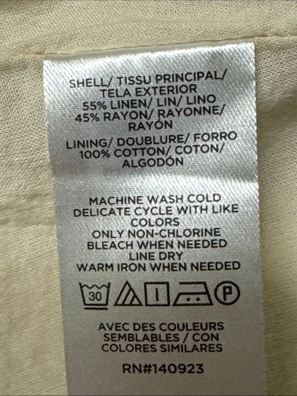Loft Beige Linen Blend Sleeveless A-Line Dress Size 14 - Picture 9 of 11
